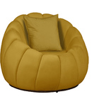 Poltrona Decorativa Concha C/almofada Veludo Mostarda  - Mont