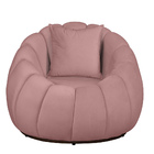 Poltrona Decorativa Concha C/almofada Veludo Rosa - Montanari