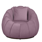 Poltrona Decorativa Concha C/almofada Veludo Rosê - Montanari