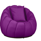 Poltrona Decorativa Concha C/almofada Veludo Roxo - Montanari