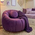 Poltrona Decorativa Concha C/almofada Veludo Roxo - Montanari