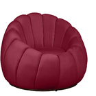 Poltrona Decorativa Concha C/almofada Veludo Vermelho - Monta