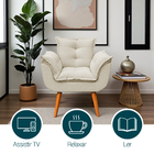 Poltrona Decorativa Confortável Para Sala Quarto Recepção Esc