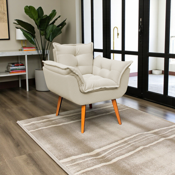 Poltrona Decorativa Confortável Para Sala Quarto Recepção Esc