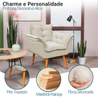 Poltrona Decorativa Confortável Para Sala Quarto Recepção Esc