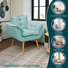 Poltrona Decorativa Confortável Para Sala Quarto Recepção Esc