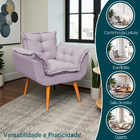 Poltrona Decorativa Confortável Para Sala Quarto Recepção Esc