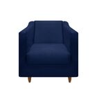 Poltrona Decorativa Consultório Tila Suede Azul Marinho