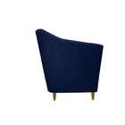 Poltrona Decorativa Consultório Tila Suede Azul Marinho