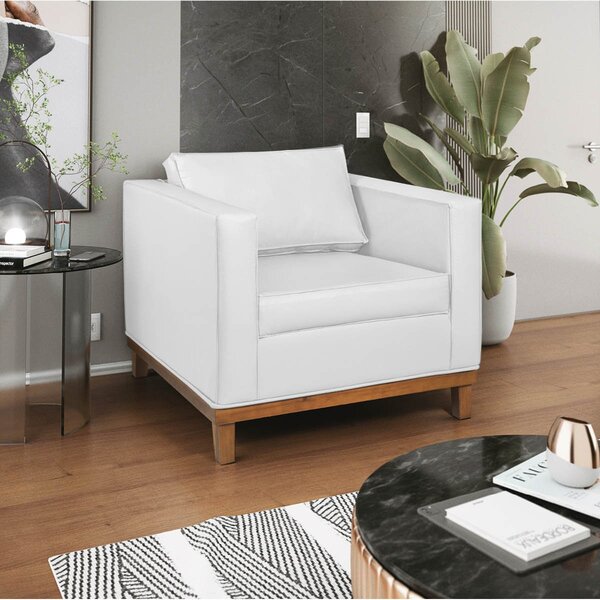 Poltrona Decorativa Corano Esper  Branco