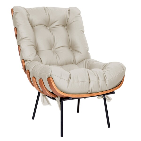 Poltrona Decorativa Costela Base Fixa Corano - Doce Sonho Móv