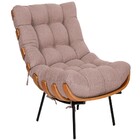 Poltrona Decorativa Costela Base Fixa Linho - Doce Sonho Móve