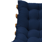 Poltrona Decorativa Costela Base Fixa Suede Azul Marinho - Do