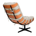 Poltrona Decorativa Costela Base Giratória Corano Bege - Amar