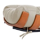 Poltrona Decorativa Costela Base Giratória Corano Bege - Amar