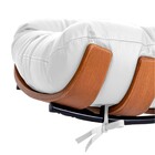 Poltrona Decorativa Costela Base Giratória Corano Branco - Am