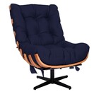 Poltrona Decorativa Costela Base Giratória Corano - Doce Sonh