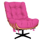 Poltrona Decorativa Costela Base Giratória Corano - Doce Sonh