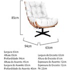 Poltrona Decorativa Costela Base Giratória Corano - Doce Sonh