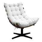 Poltrona Decorativa Costela Base Giratória Suede Branco - Doc