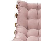 Poltrona Decorativa Costela Base Giratória Suede - Doce Sonho