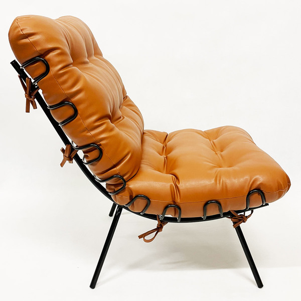 Poltrona Decorativa Costela De Adão Aramada Para Sala De Esta