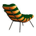 Poltrona Decorativa Costela Suede Verde - Ds Estofados