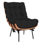 Poltrona Decorativa Costela Veludo Preto - Montanaris Decor