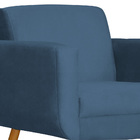 Poltrona Decorativa Cristal Suede Cores - Ds Estofados - Azul