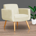 Poltrona Decorativa Cristal Suede Cores - Ds Estofados - Marf