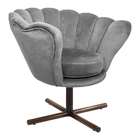 Poltrona Decorativa Crown Pés Castanho Xis Giratório Veludo C