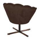 Poltrona Decorativa Crown Pés Castanho Xis Giratório Veludo M