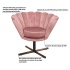 Poltrona Decorativa Crown Pés Castanho Xis Giratório Veludo R