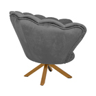 Poltrona Decorativa Crown Pés Madeira/aço Giratório Veludo Ci