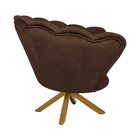 Poltrona Decorativa Crown Pés Madeira/aço Giratório Veludo Ma
