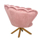 Poltrona Decorativa Crown Pés Madeira/aço Giratório Veludo Ro