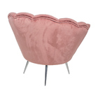 Poltrona Decorativa Crown Pés Palito Polido Veludo Rosa G15 -