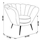Poltrona Decorativa Crown Pés Palito Polido Veludo Verde G15