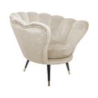 Poltrona Decorativa Crown Pés Palito Ponteira Gold Veludo Beg