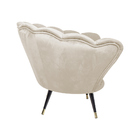 Poltrona Decorativa Crown Pés Palito Ponteira Gold Veludo Beg