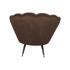 Poltrona Decorativa Crown Pés Palito Ponteira Gold Veludo Mar