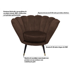 Poltrona Decorativa Crown Pés Palito Ponteira Gold Veludo Mar