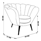 Poltrona Decorativa Crown Pés Palito Ponteira Gold Veludo Rox