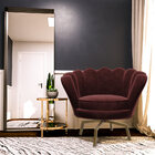 Poltrona Decorativa Crown Pés Spider Giratório Veludo Malbec