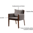 Poltrona Decorativa Cru Em Veludo Angkor