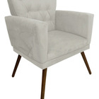 Poltrona Decorativa Dália Para Sala E Quarto Pés Palito Suede