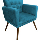 Poltrona Decorativa Dália Para Sala E Quarto Pés Palito Suede