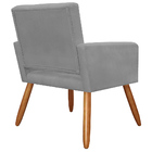 Poltrona Decorativa Dália Para Sala E Quarto Pés Palito Suede