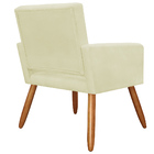 Poltrona Decorativa Dália Para Sala E Quarto Pés Palito Suede