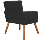 Poltrona Decorativa Dália Para Sala E Quarto Pés Palito Suede